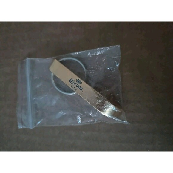 Corona Extra Beer Keychain Bottle Opener New Gold Colored New Sealed - Picture 3 of 3